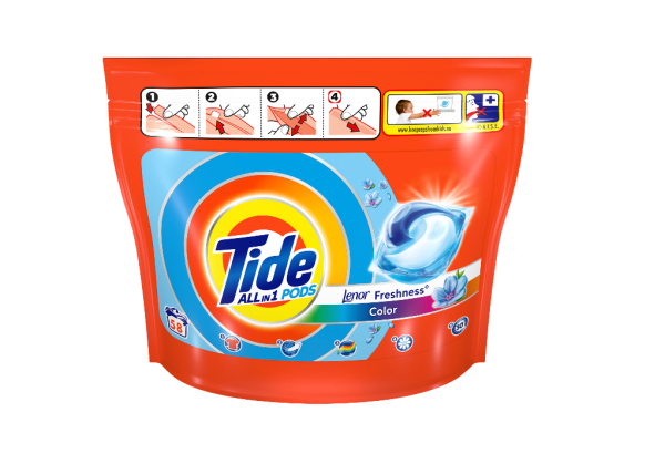 Detergent capsule Tide All in One PODS Touch Of Lenor Color 58 spalari