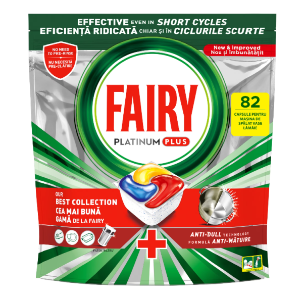 Detergent capsule automat pentru masina de spalat vase Fairy Platinum Plus Anti Dull 82 spalari