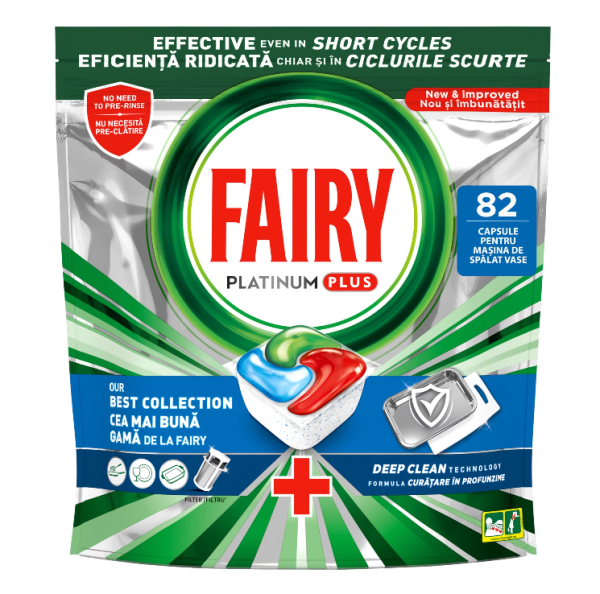 Detergent capsule automat pentru masina de spalat vase Fairy Platinum Plus Deep Clean 82 spalari