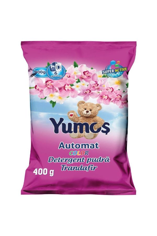 Detergent de rufe pudra Yumos Trandafir Color 400g 6 spalari