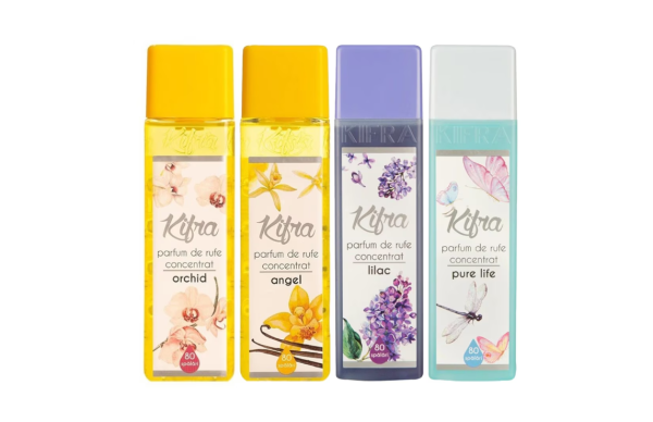Pachet 4 x Parfum de Rufe Kifra Liliac Orhidee Fresh Vanilie 4 x 80 Spalari 4 x 200 ml