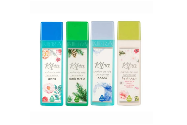 Pachet parfum rufe Kifra 200 ml Spring Fresh Forest Ocean Fresh caps 4x80 spalari