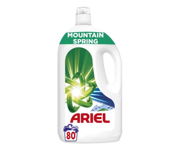 Detergent de rufe lichid Ariel Mountain Spring 80 spalari 4L