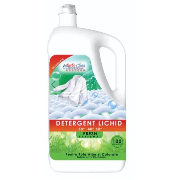 turbo clean detergent de rufe lichid economic fresh 5l turbo clean 60553